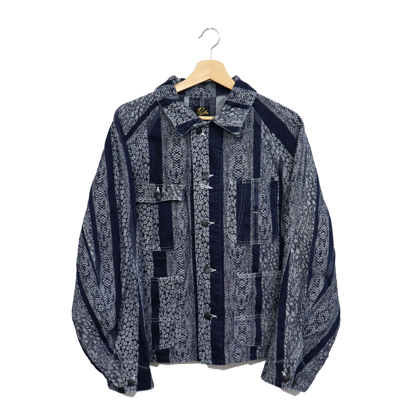 Needles : Short Coverall-10oz Denim / Python Jacquard