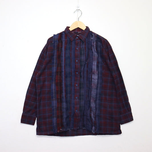 rb NDLS : Flannel Shiirt - Ribbon SH / Over Dye 【Purple】#16