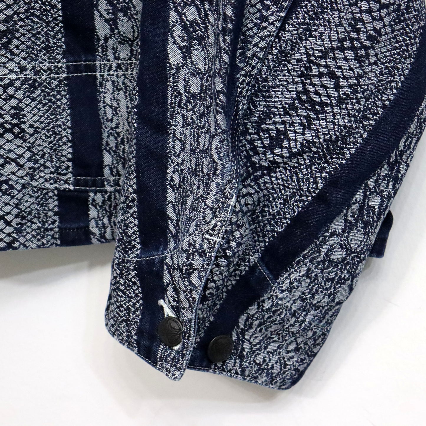 Needles : Short Coverall-10oz Denim / Python Jacquard