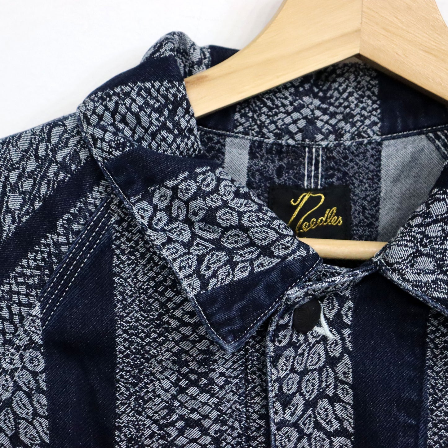 Needles : Short Coverall-10oz Denim / Python Jacquard