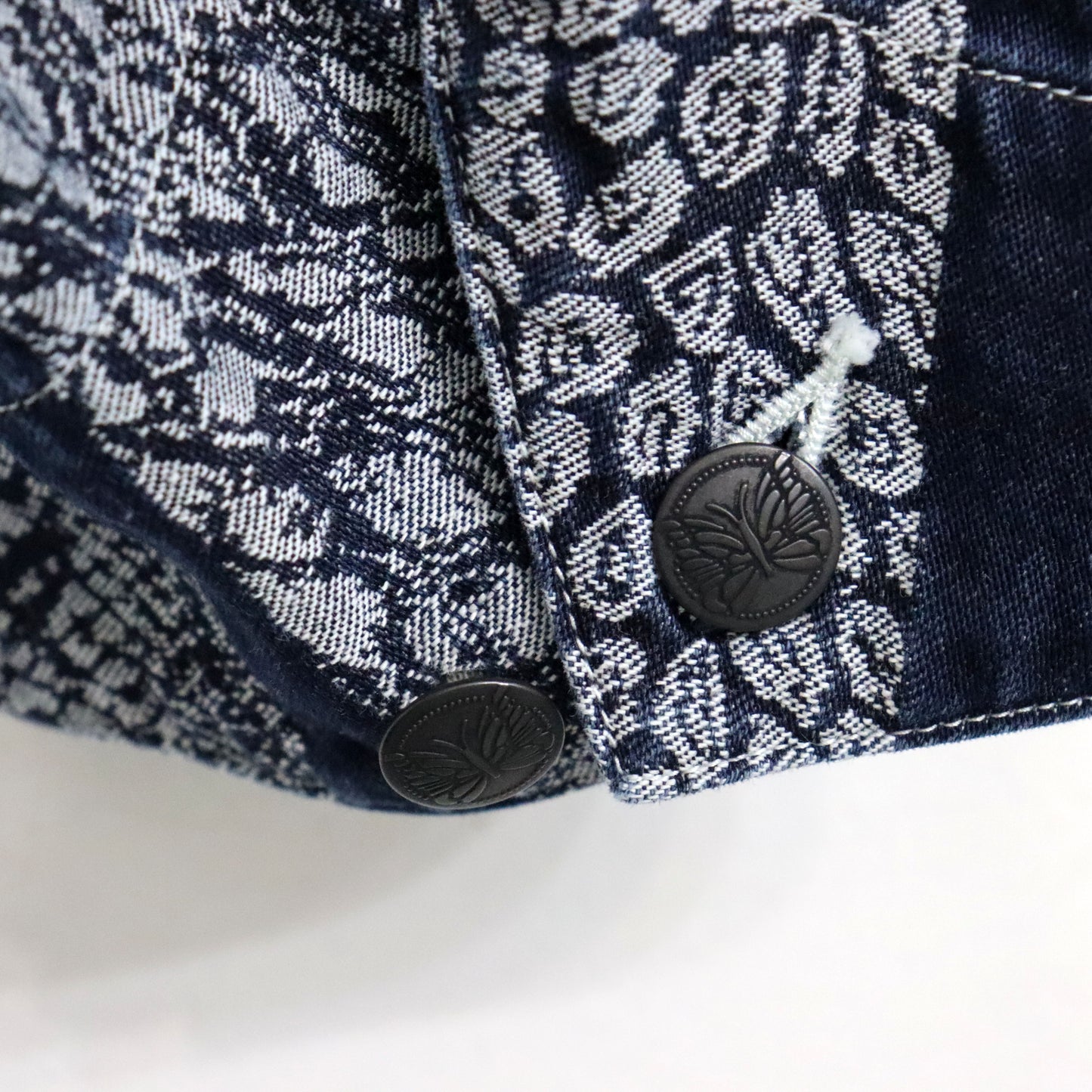 Needles : Short Coverall-10oz Denim / Python Jacquard