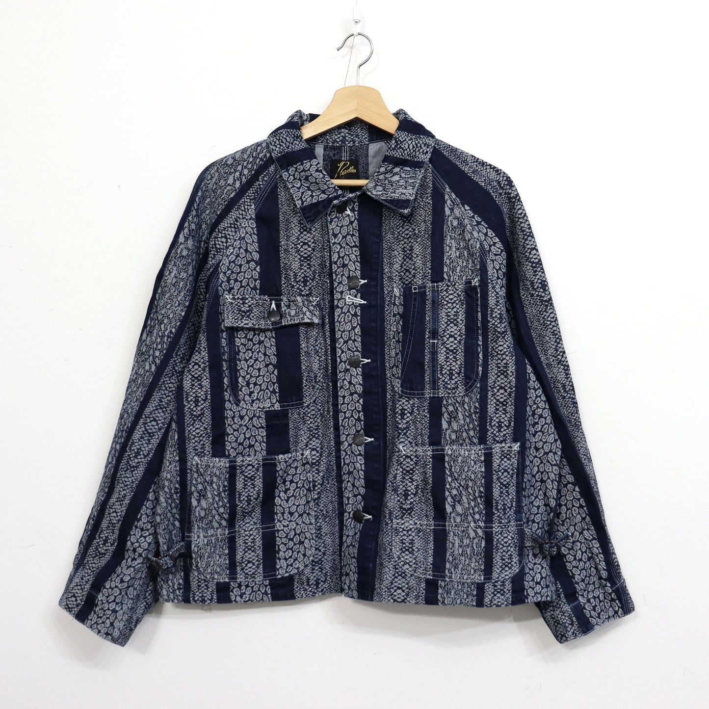 Needles : Short Coverall-10oz Denim / Python Jacquard