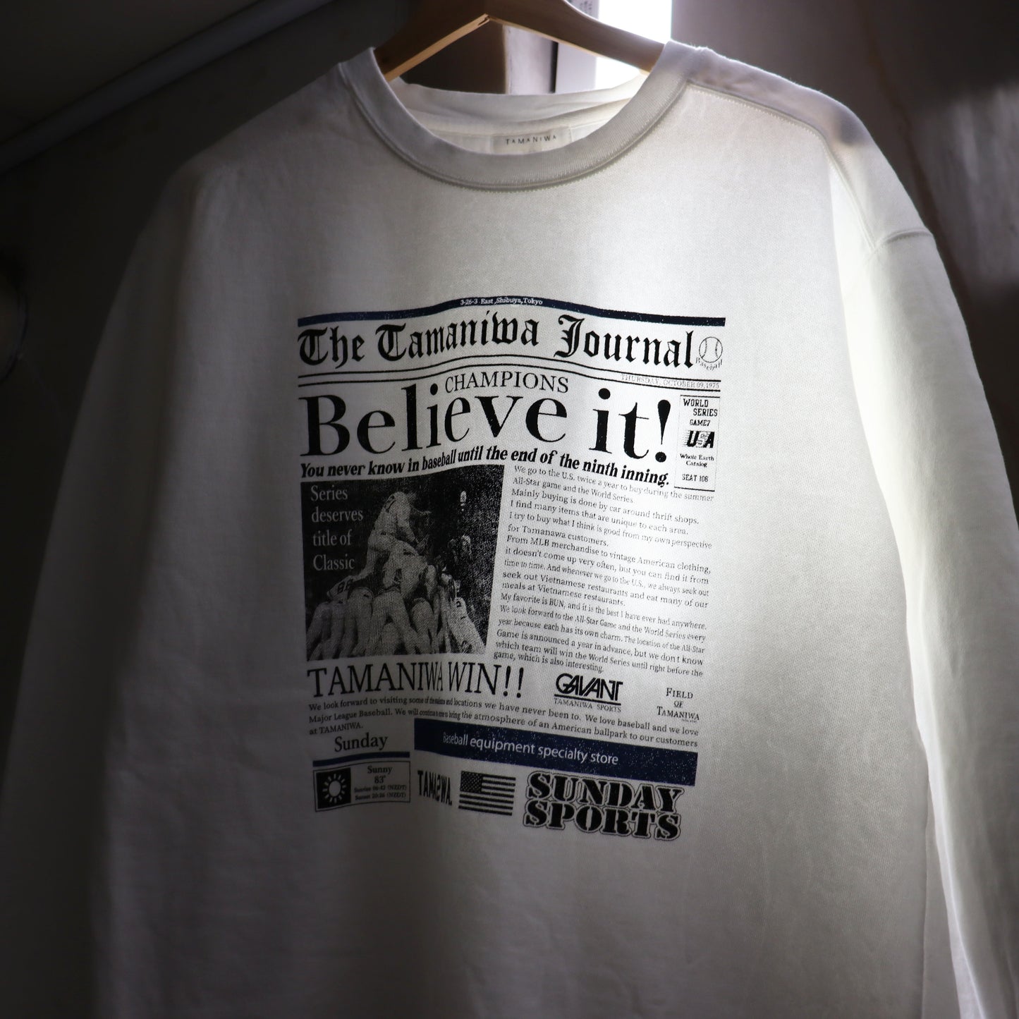 TAMANIWA×SUNDAY SPORTS : NEWS PAPER SWEAT