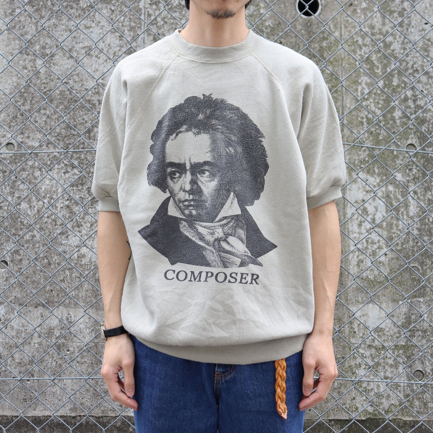 COPY CAT : "Composer" S/S Sweat - Beige
