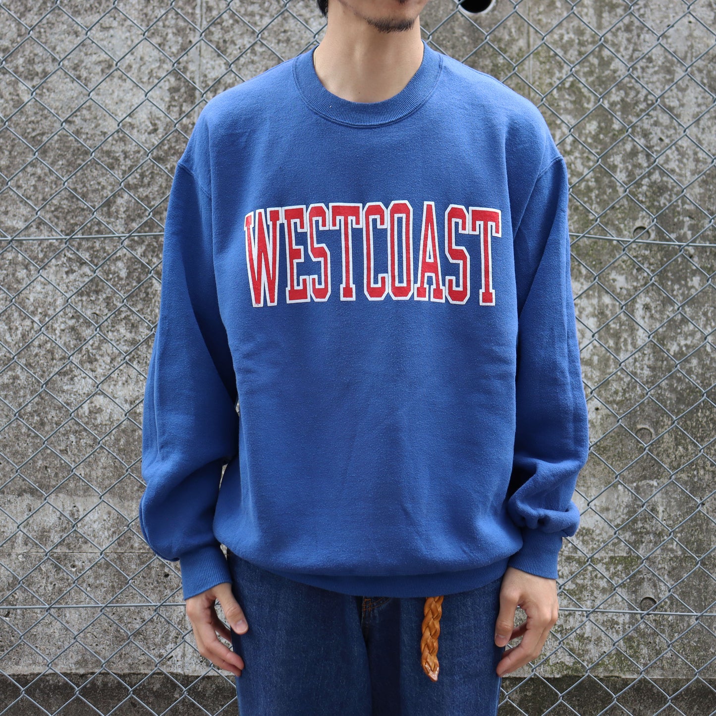 COPYCAT : (Jerzees) "North Georgia" L/S Sweat - Blue×Red
