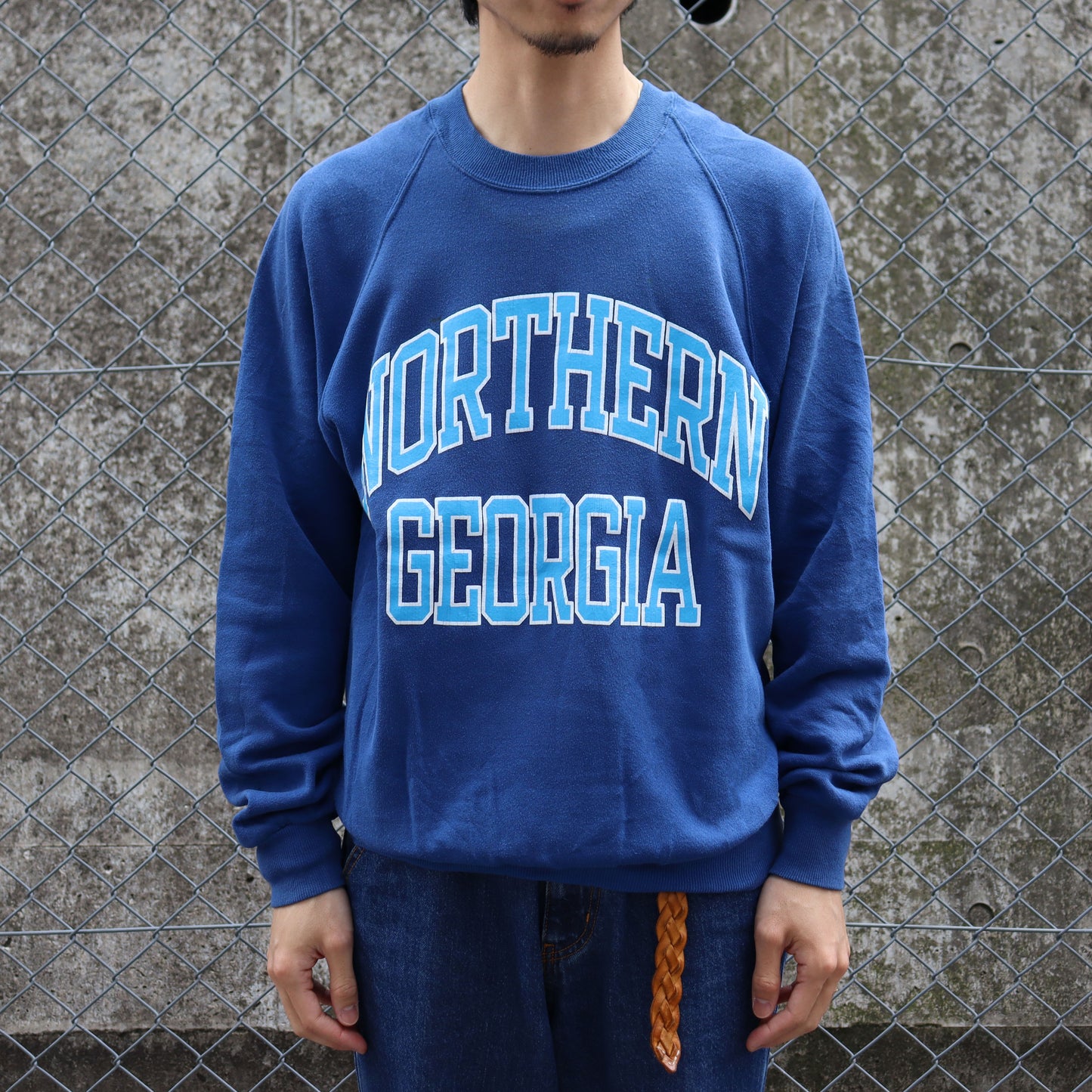 COPYCAT : (Tultex) "North Georgia" L/S Sweat - Blue×Lt.Blue #1