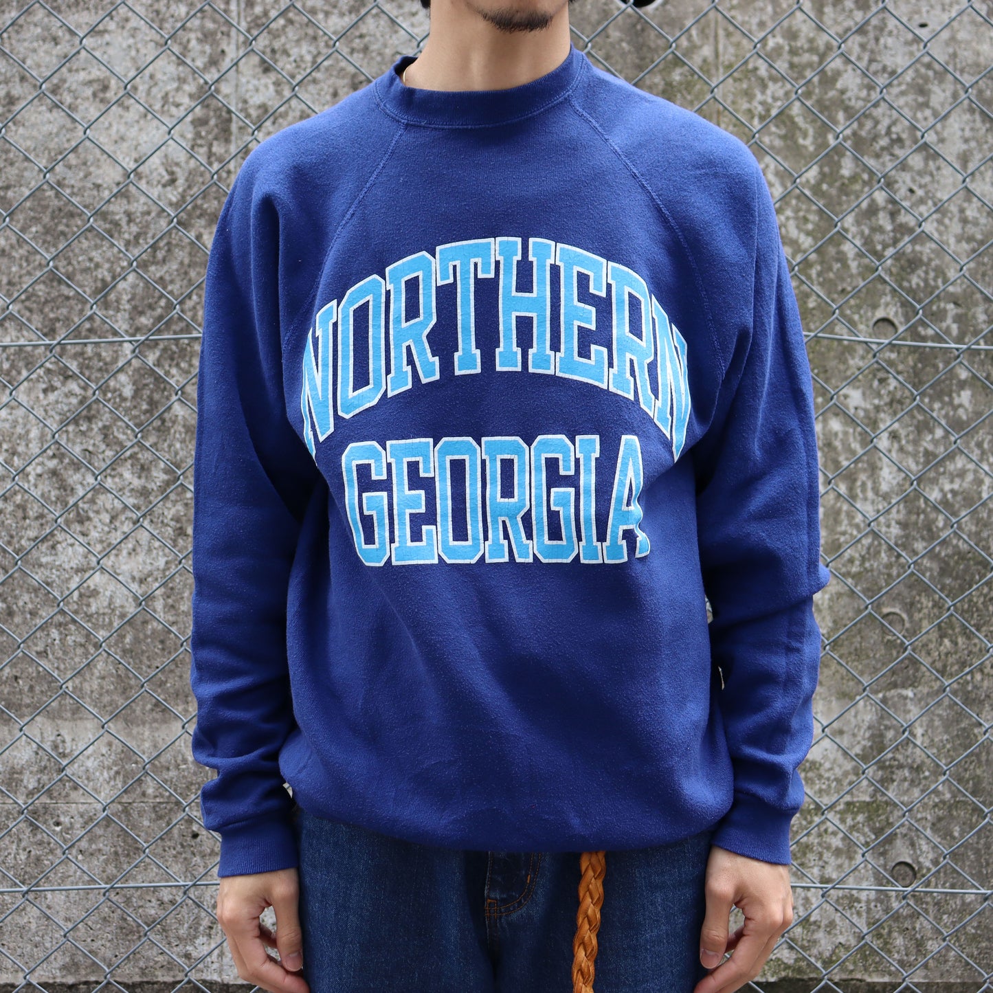 COPYCAT : (Jerzees) "North Georgia" L/S Sweat - Blue×Lt.Blue #2