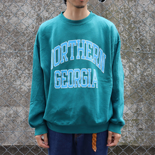 COPYCAT : (Tultex)"North Georgia" L/S Sweat - Teal×Lt.Blue