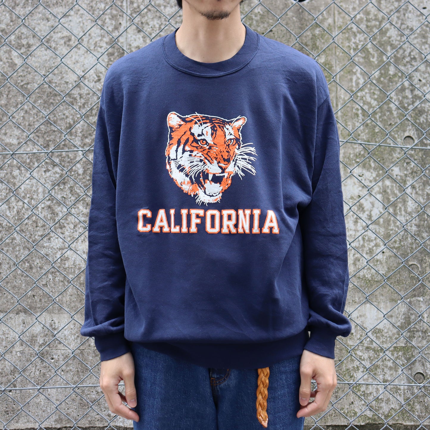 COPY CAT : "CALIFORNIA TIGER" SWEAT - Navy