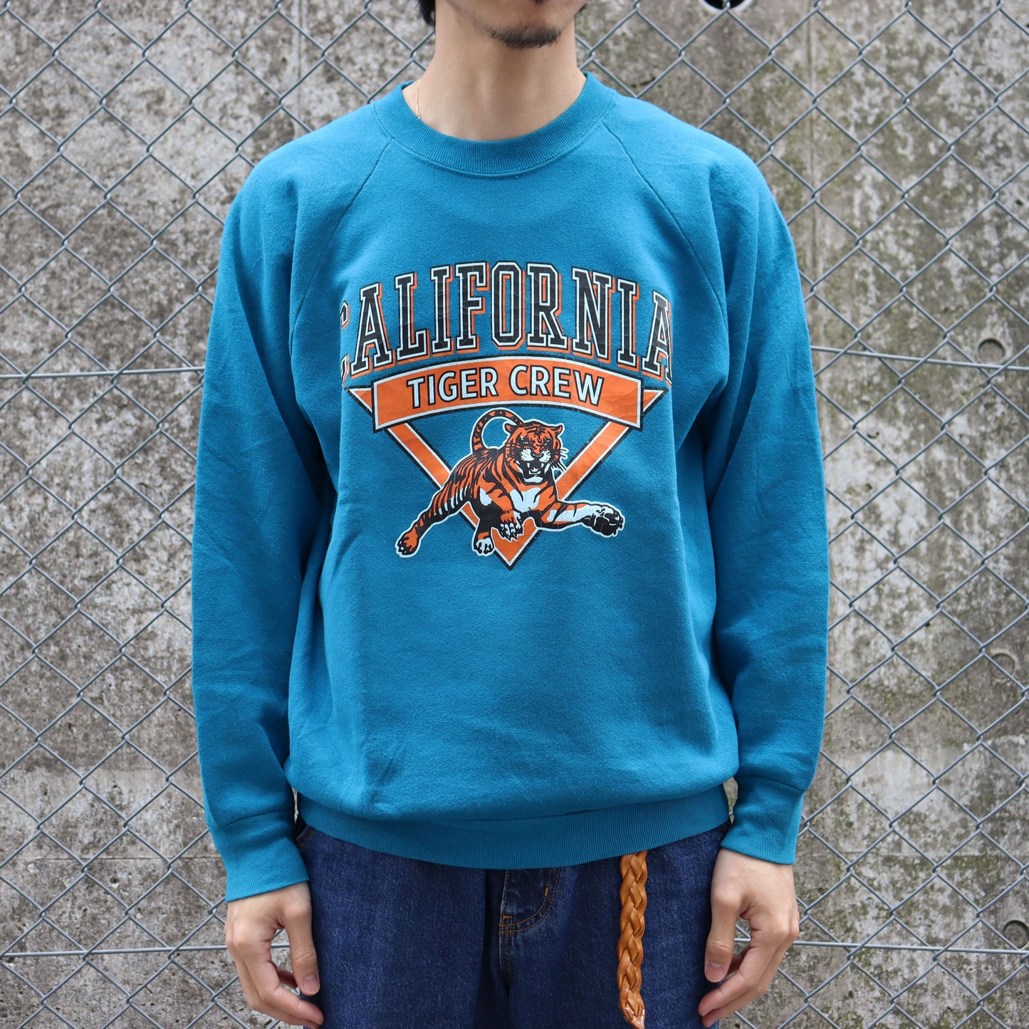 COPYCAT : "Tiger" Crew Crewneck Sweat - Lt.Blue