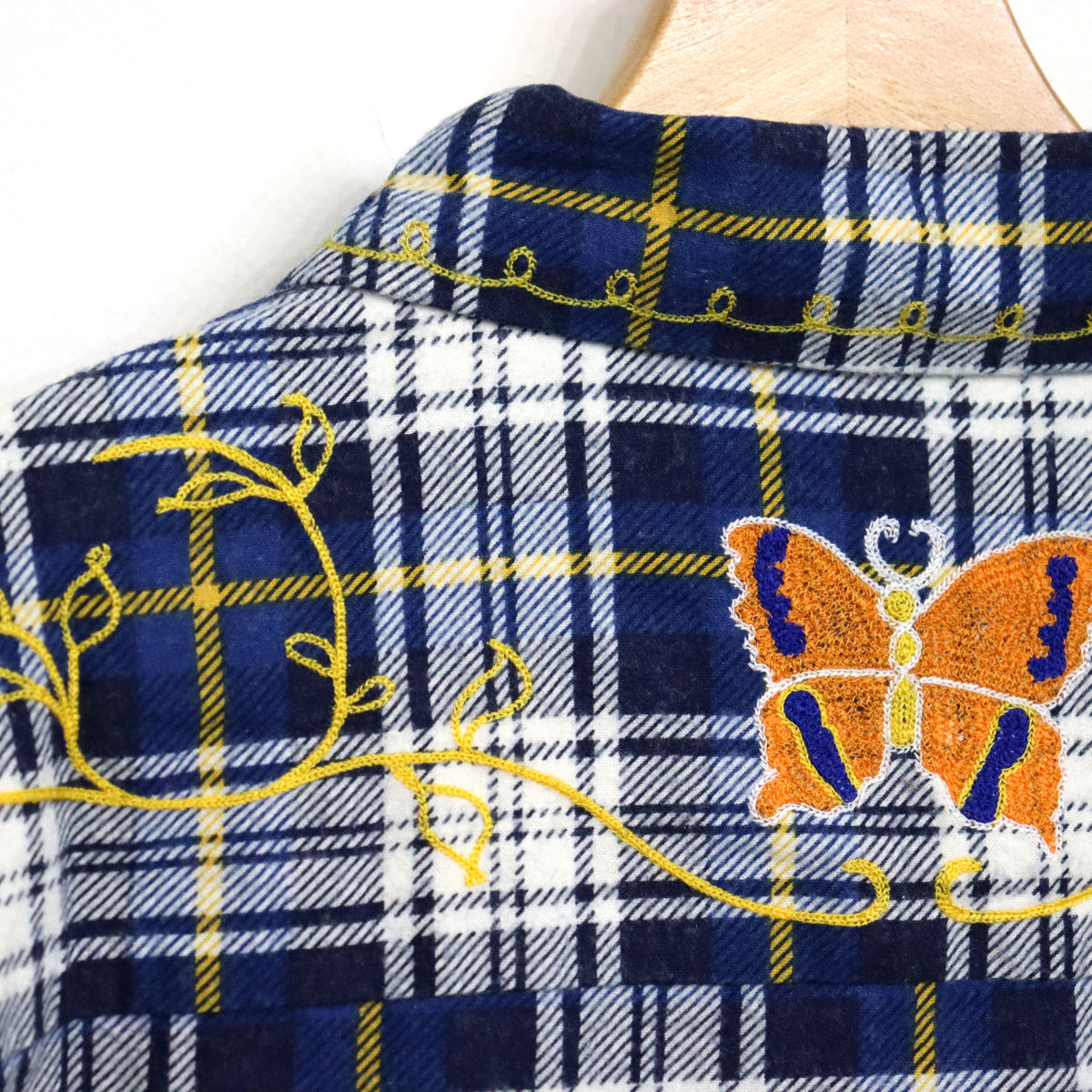 Needles : One-Up Shirt - Printed Flannel / Plaid 【BLUE×WHITE】