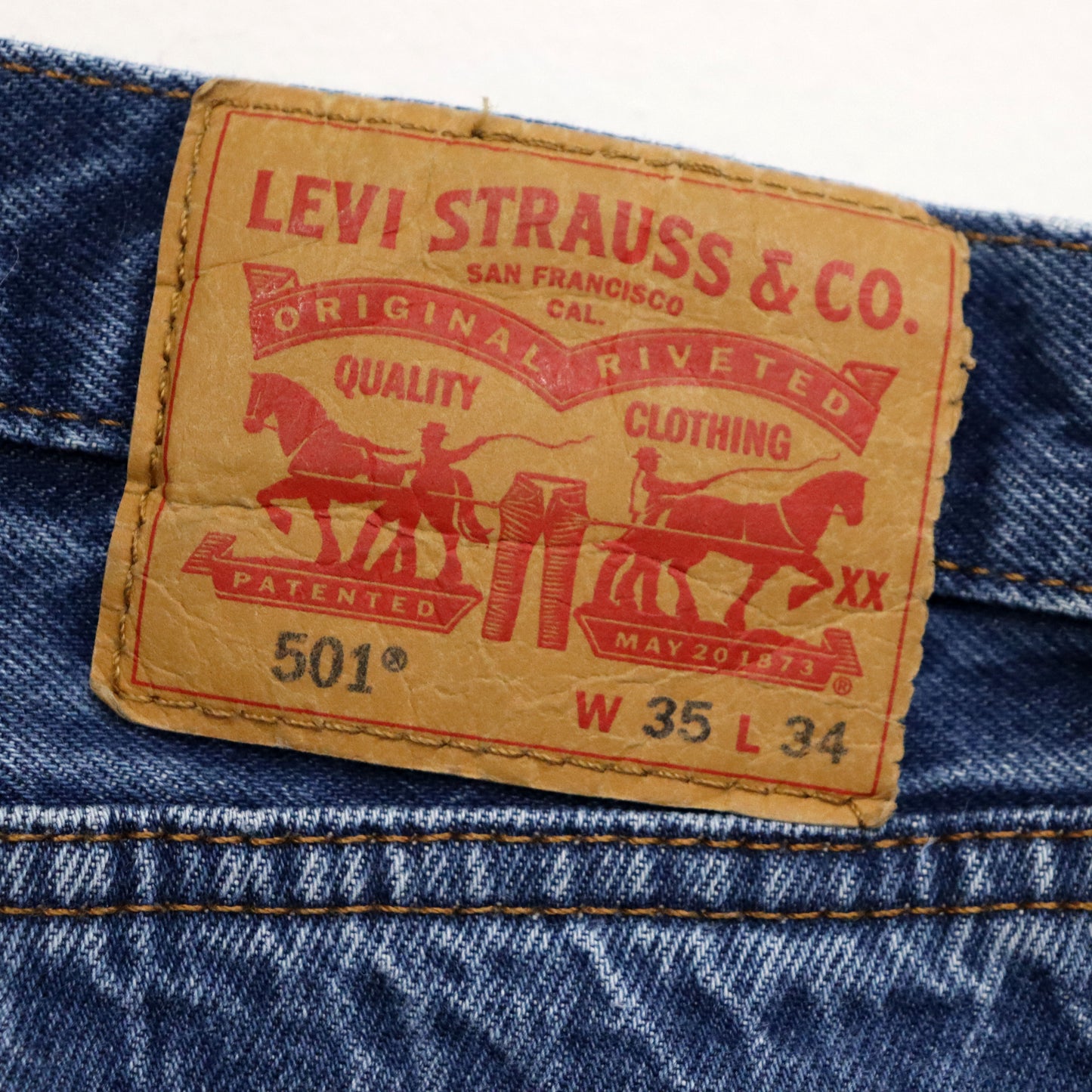 used : (Levi's) 501 Blue Denim Jeans / W35L34
