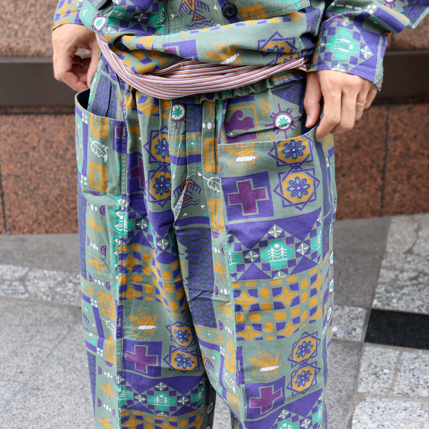 South2 West8 : Army String Pant - Flannel Cloth / Print