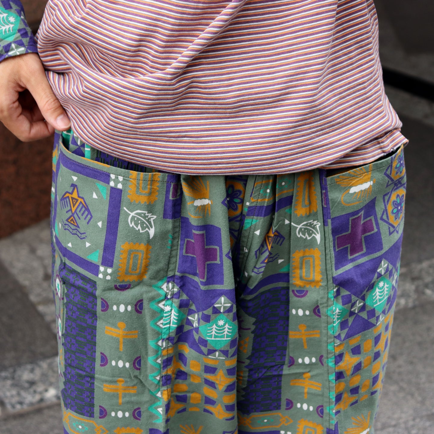 South2 West8 : Army String Pant - Flannel Cloth / Print