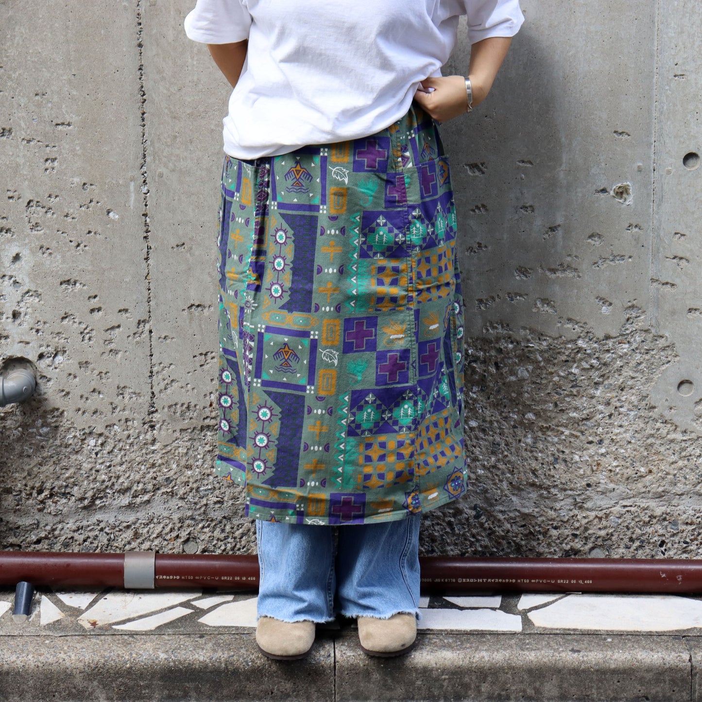 South2 West8 : Army String Skirt - Flannel / Print