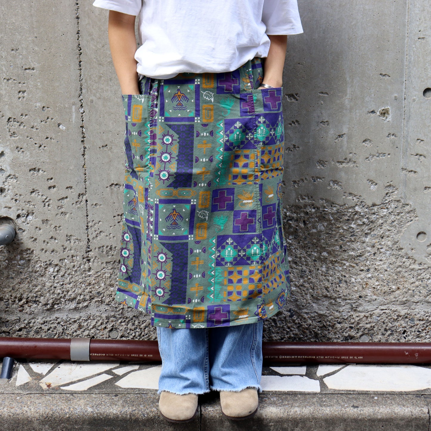 South2 West8 : Army String Skirt - Flannel / Print