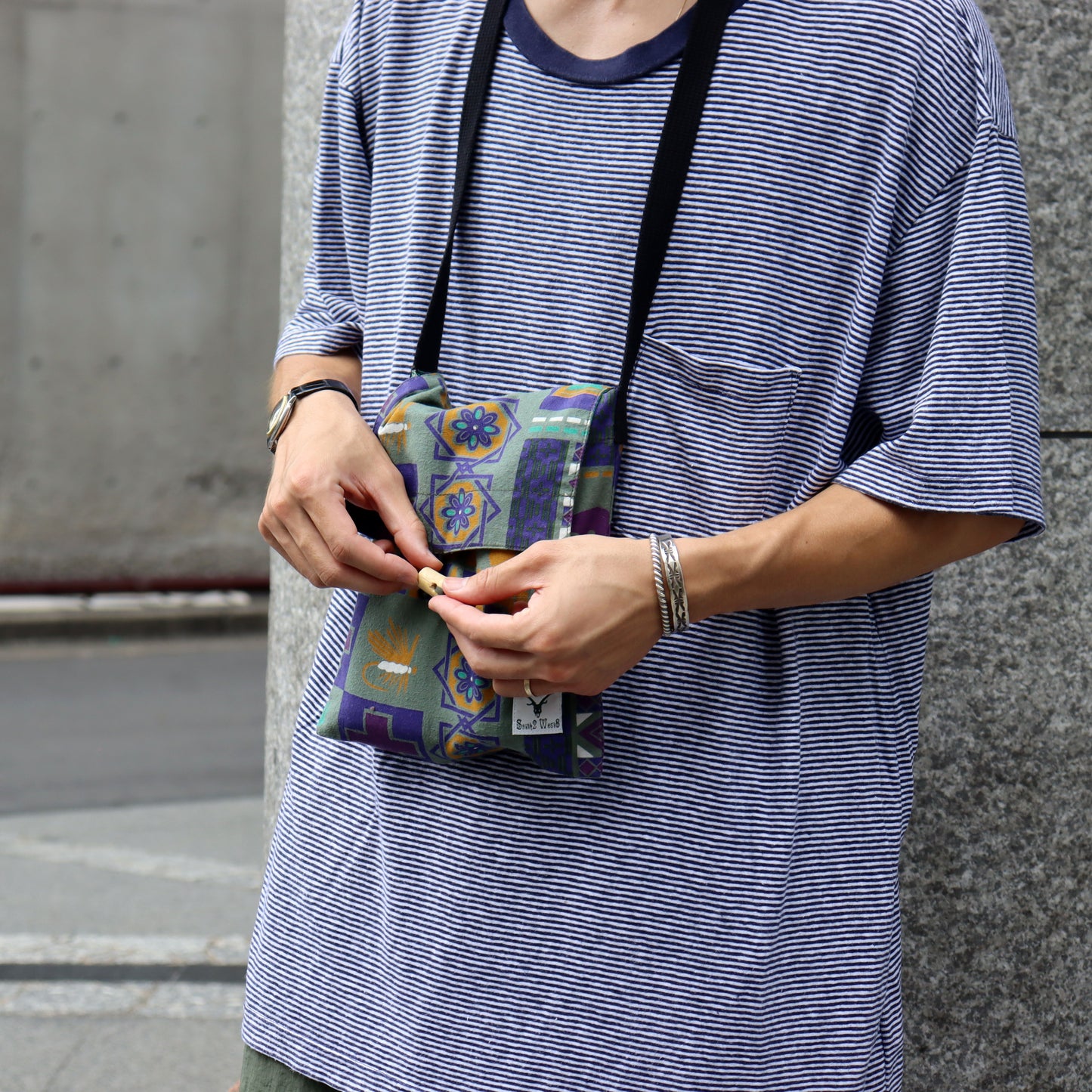 South2 West8 : String Bag - Flannel Cloth / Printed