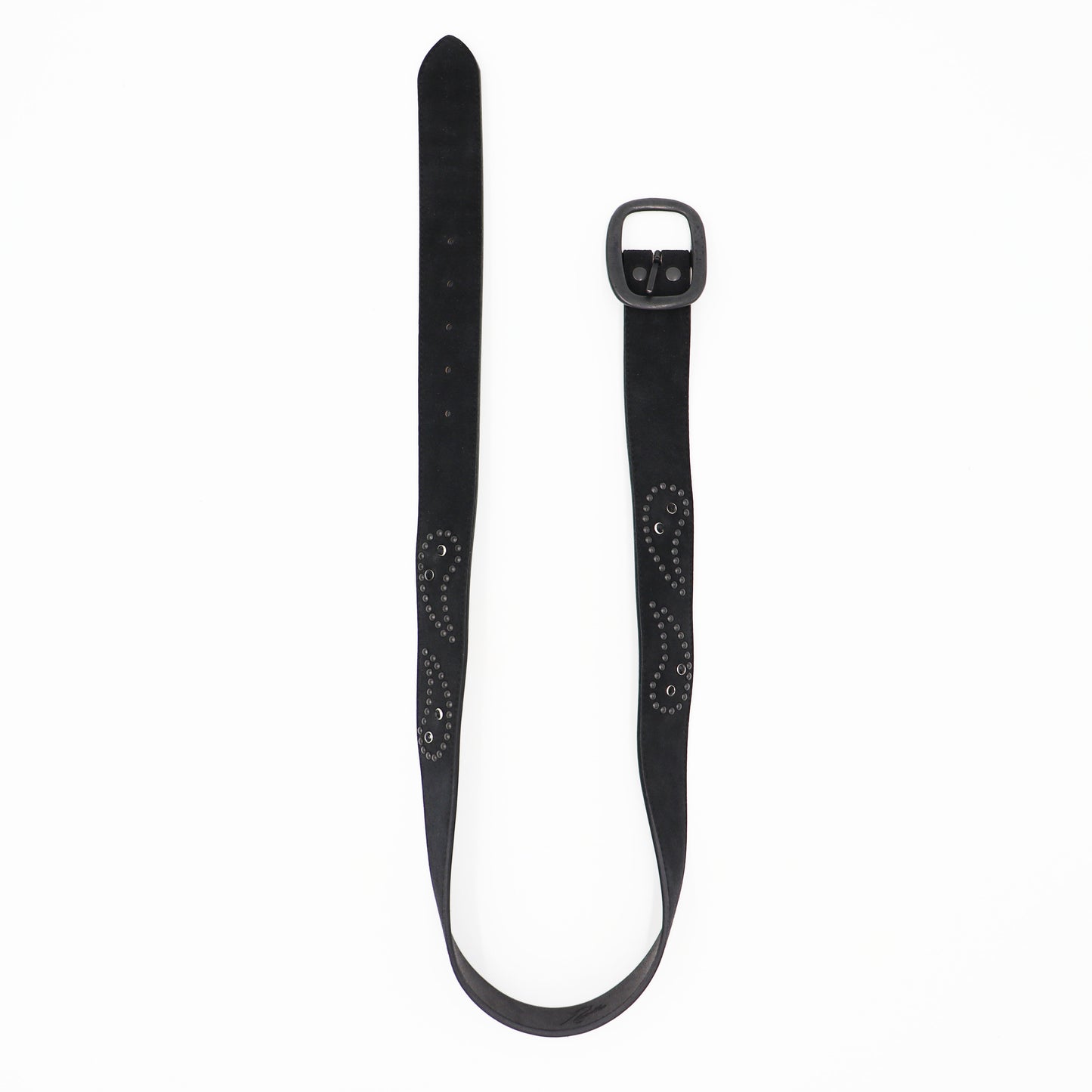 Needles : Paisley Studs Belt - Suede Leather.