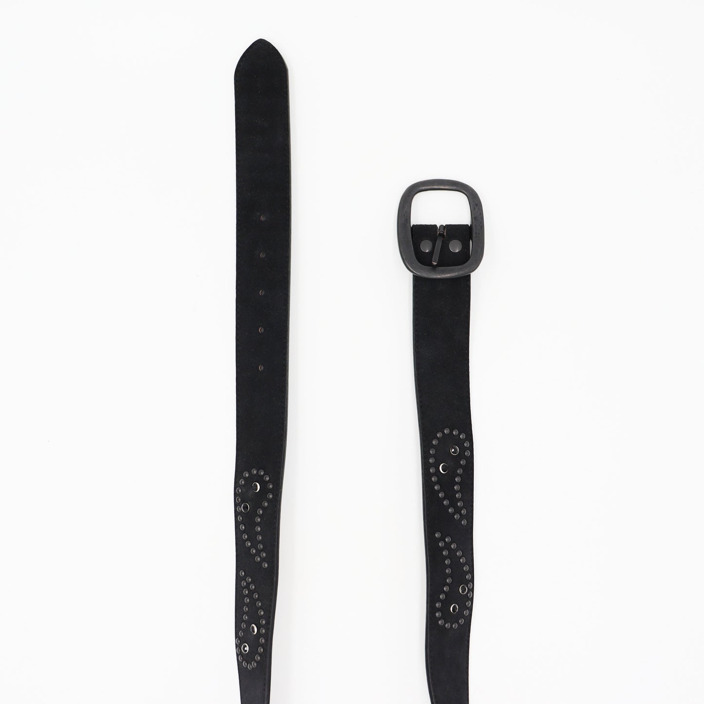 Needles : Paisley Studs Belt - Suede Leather.