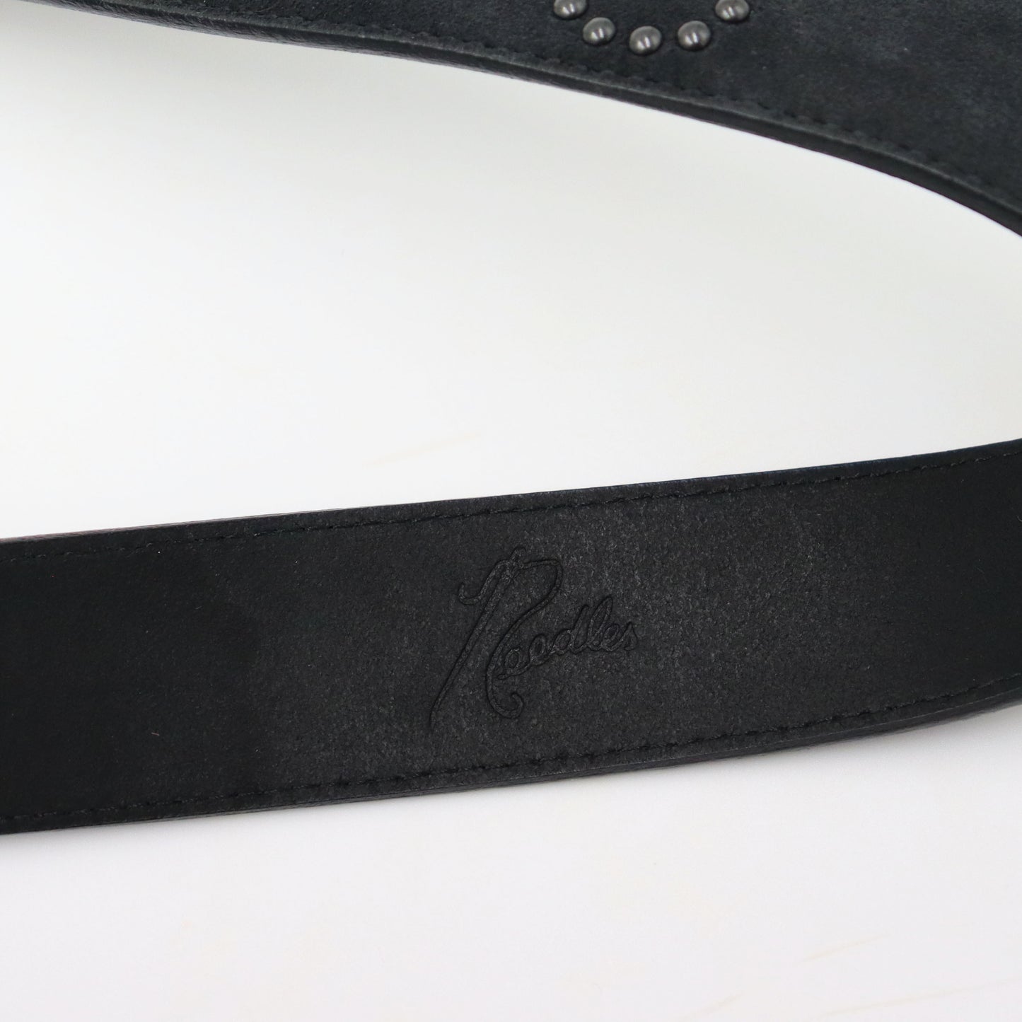 Needles : Paisley Studs Belt - Suede Leather.