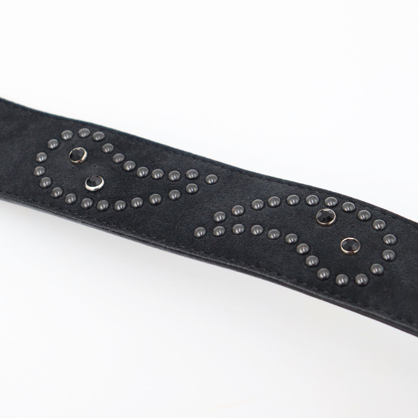 Needles : Paisley Studs Belt - Suede Leather.