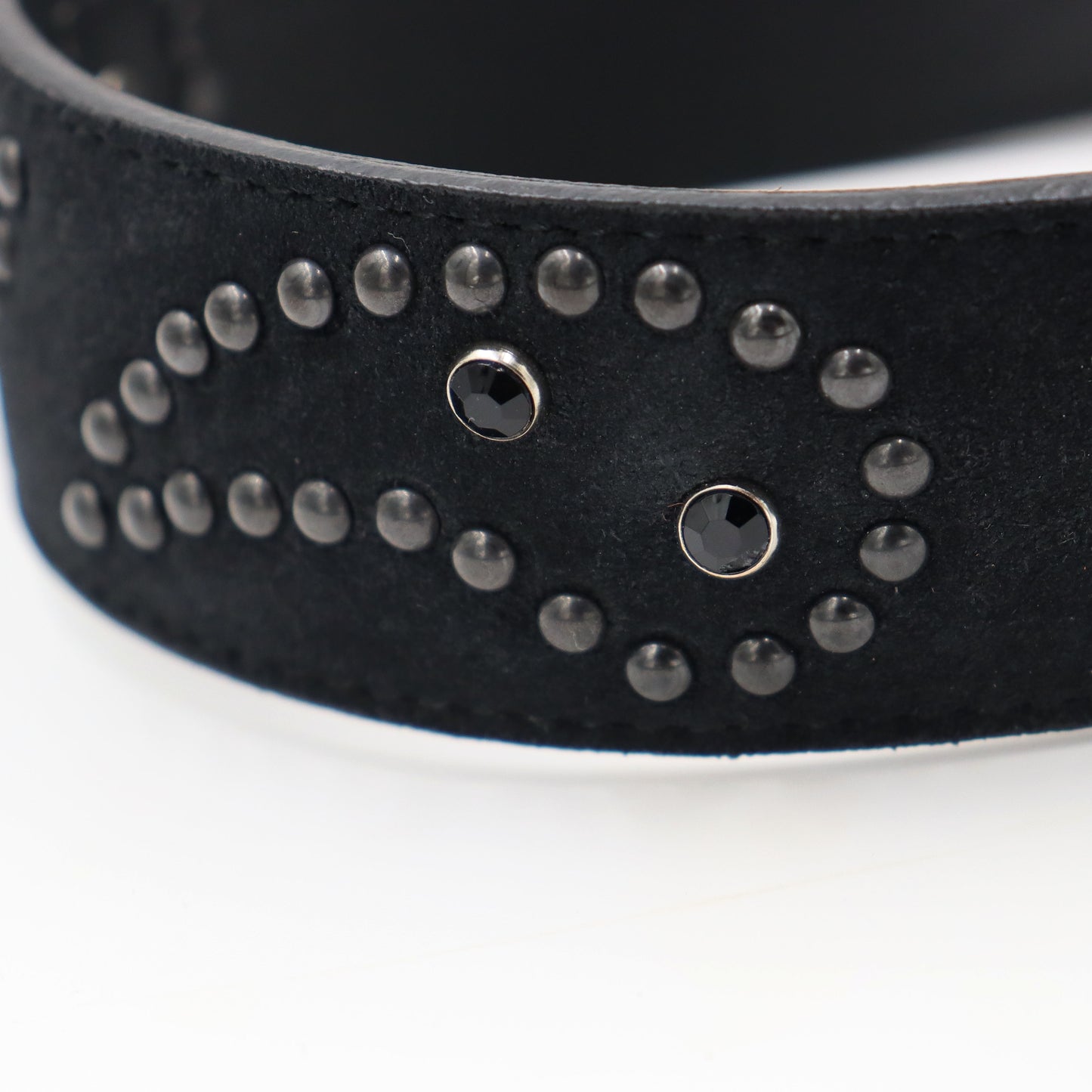 Needles : Paisley Studs Belt - Suede Leather.