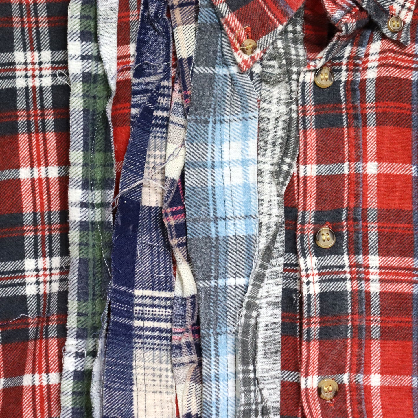rb NDLS : Flannel Shiirt - Ribbon Shirt Uneven Die #42