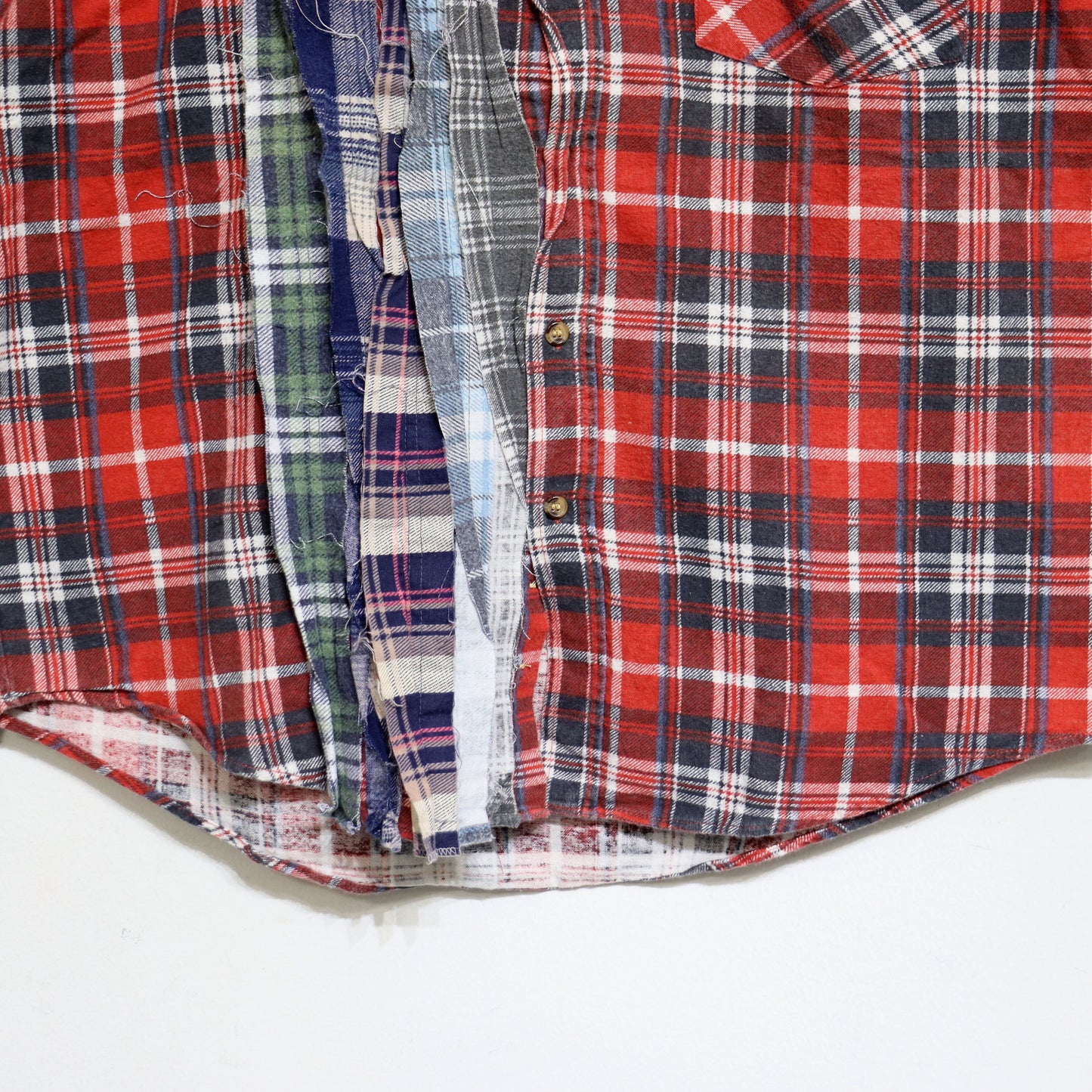 rb NDLS : Flannel Shiirt - Ribbon Shirt Uneven Die #42
