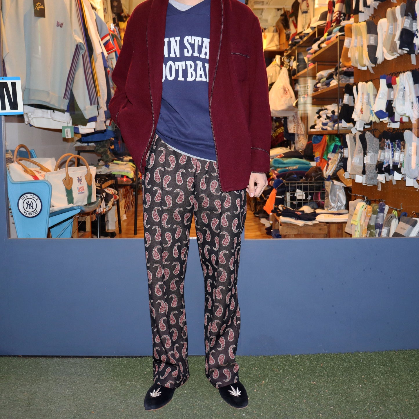 Needles:Track Pant - Poly Jacquard【Paisley】