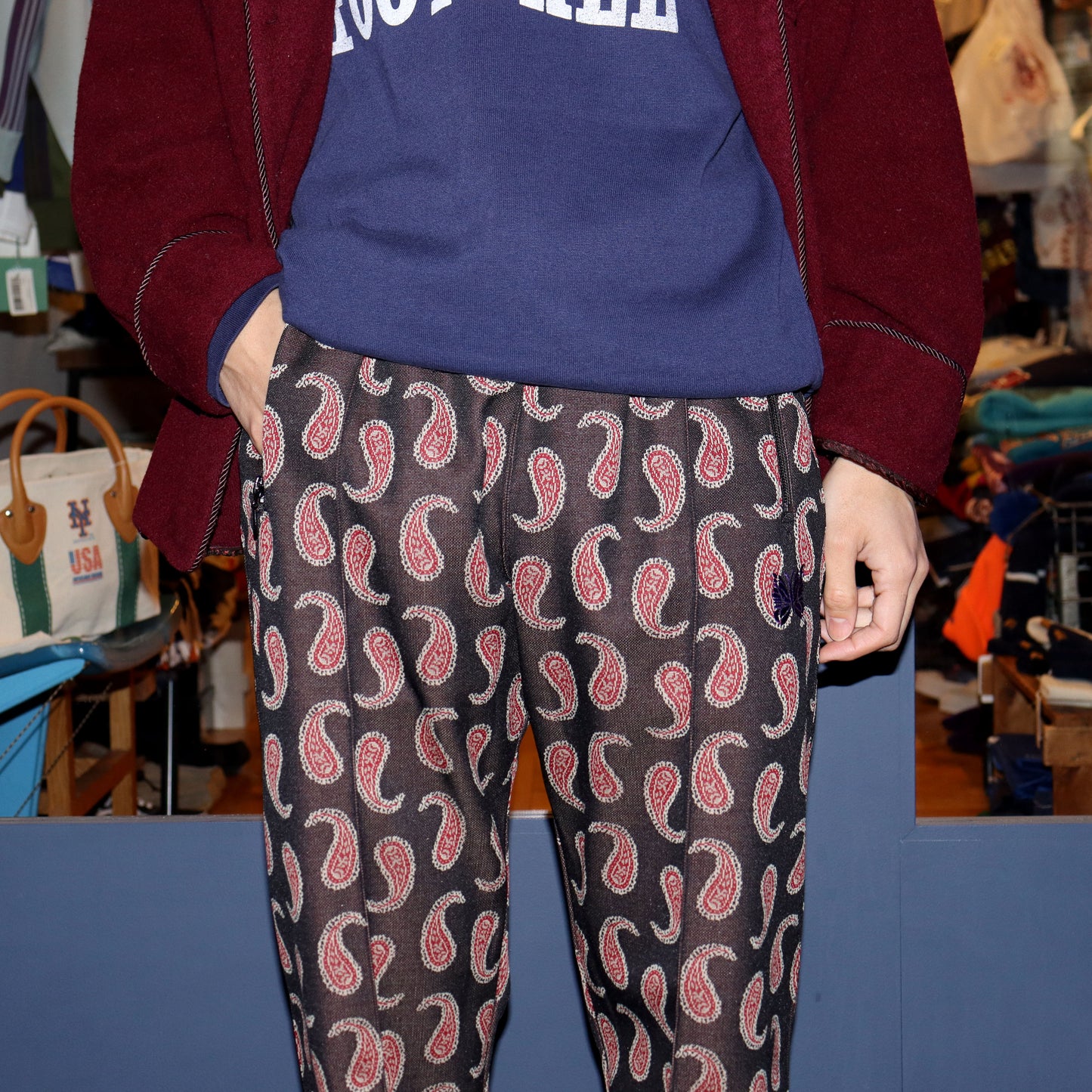 Needles:Track Pant - Poly Jacquard【Paisley】