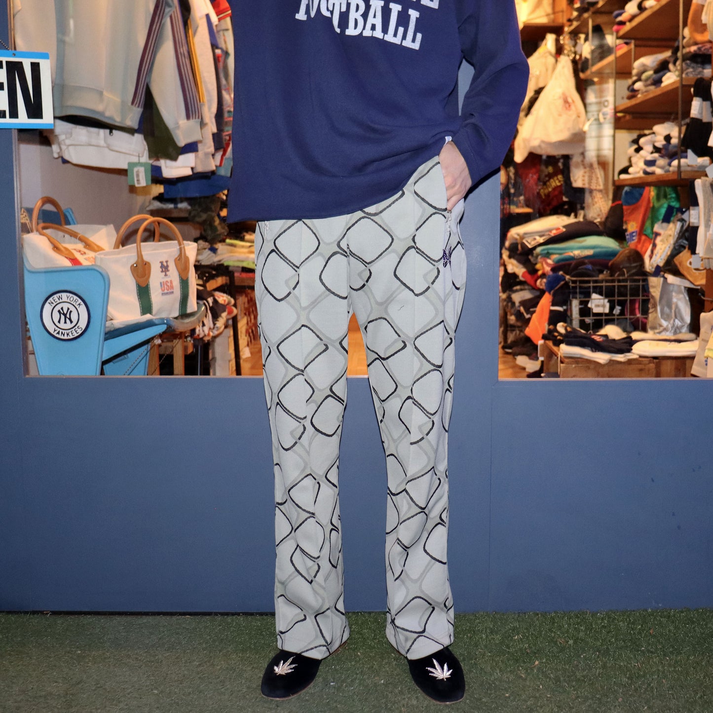Needles:Track Pant - Poly Jacquard【Abstract】