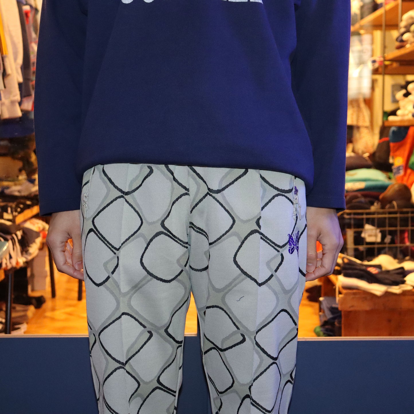 Needles:Track Pant - Poly Jacquard【Abstract】