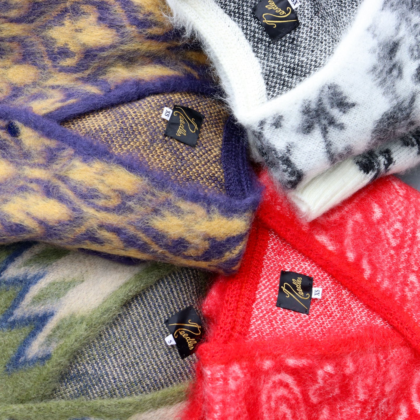 Needles:MOHAIR CARDIGAN -【Diamond - Green】