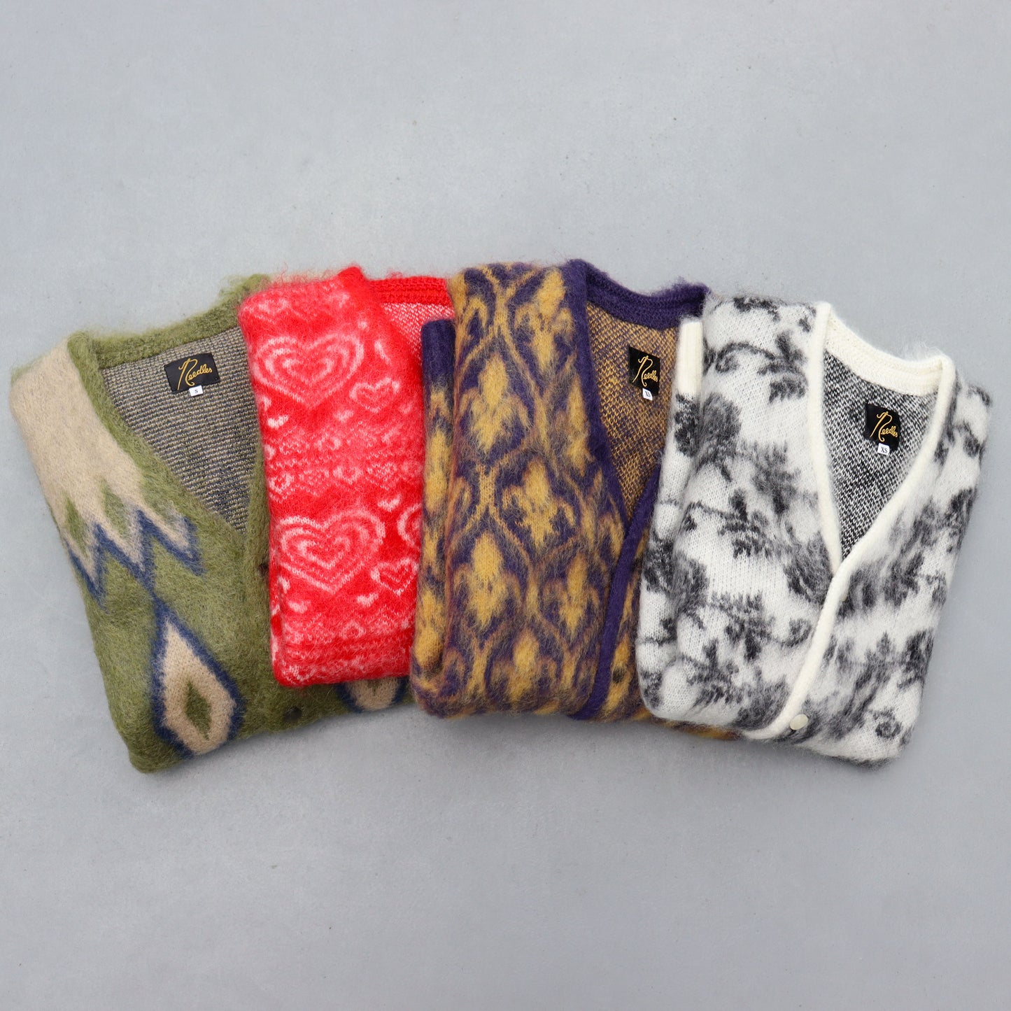 Needles:MOHAIR CARDIGAN -【Heart - Red】