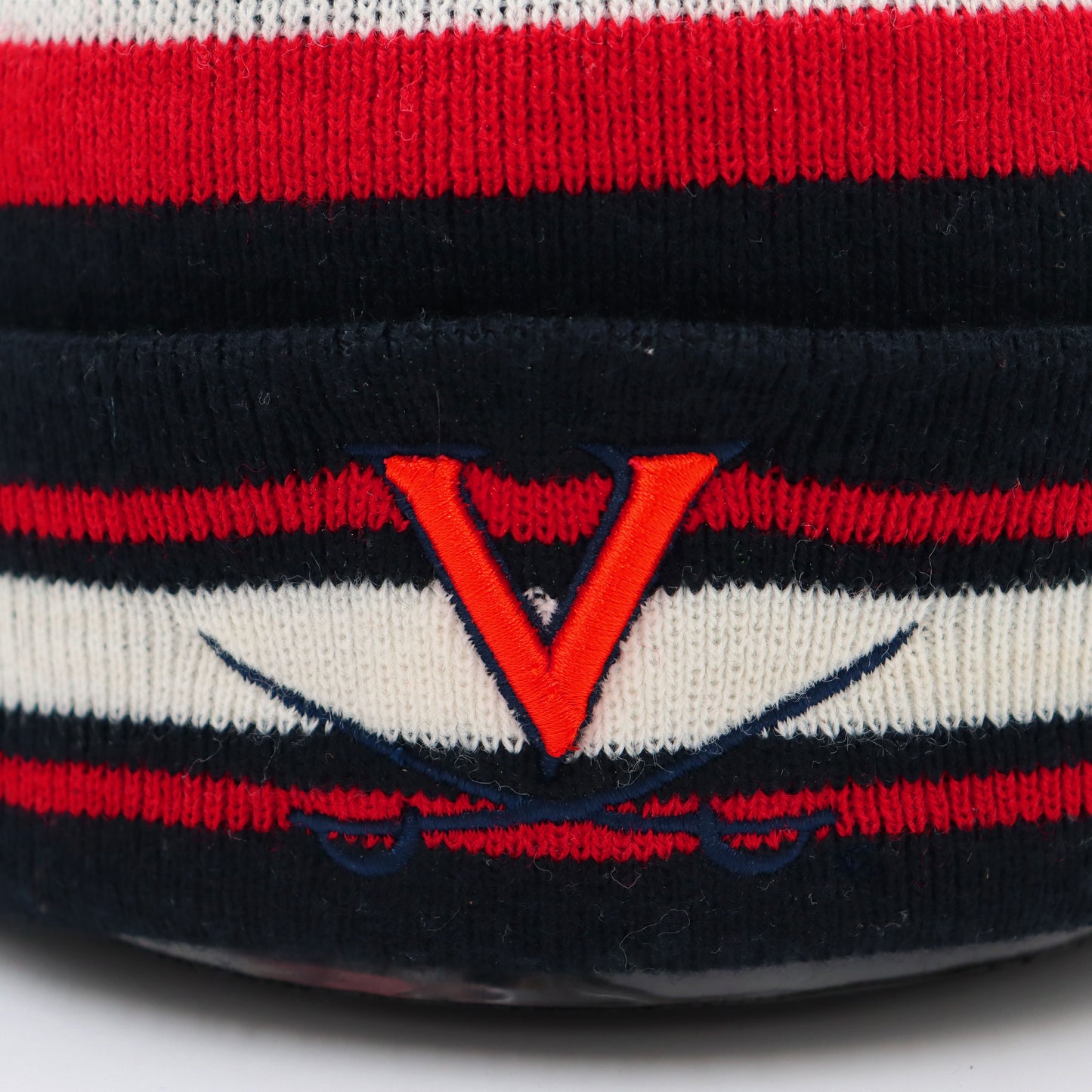used :  (Newera) Virginia Cavaliers Pom Knit Beanie (F)