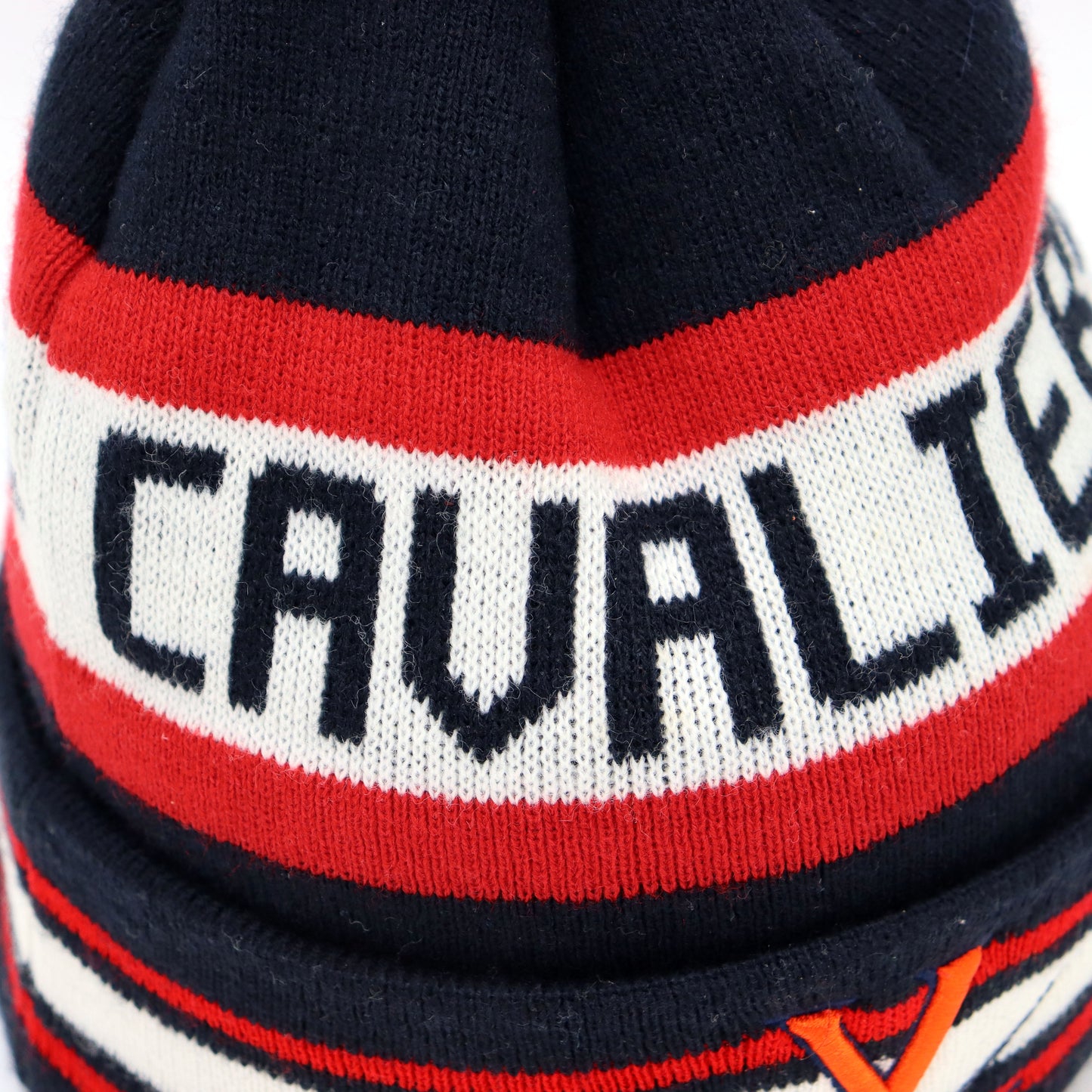 used :  (Newera) Virginia Cavaliers Pom Knit Beanie (F)