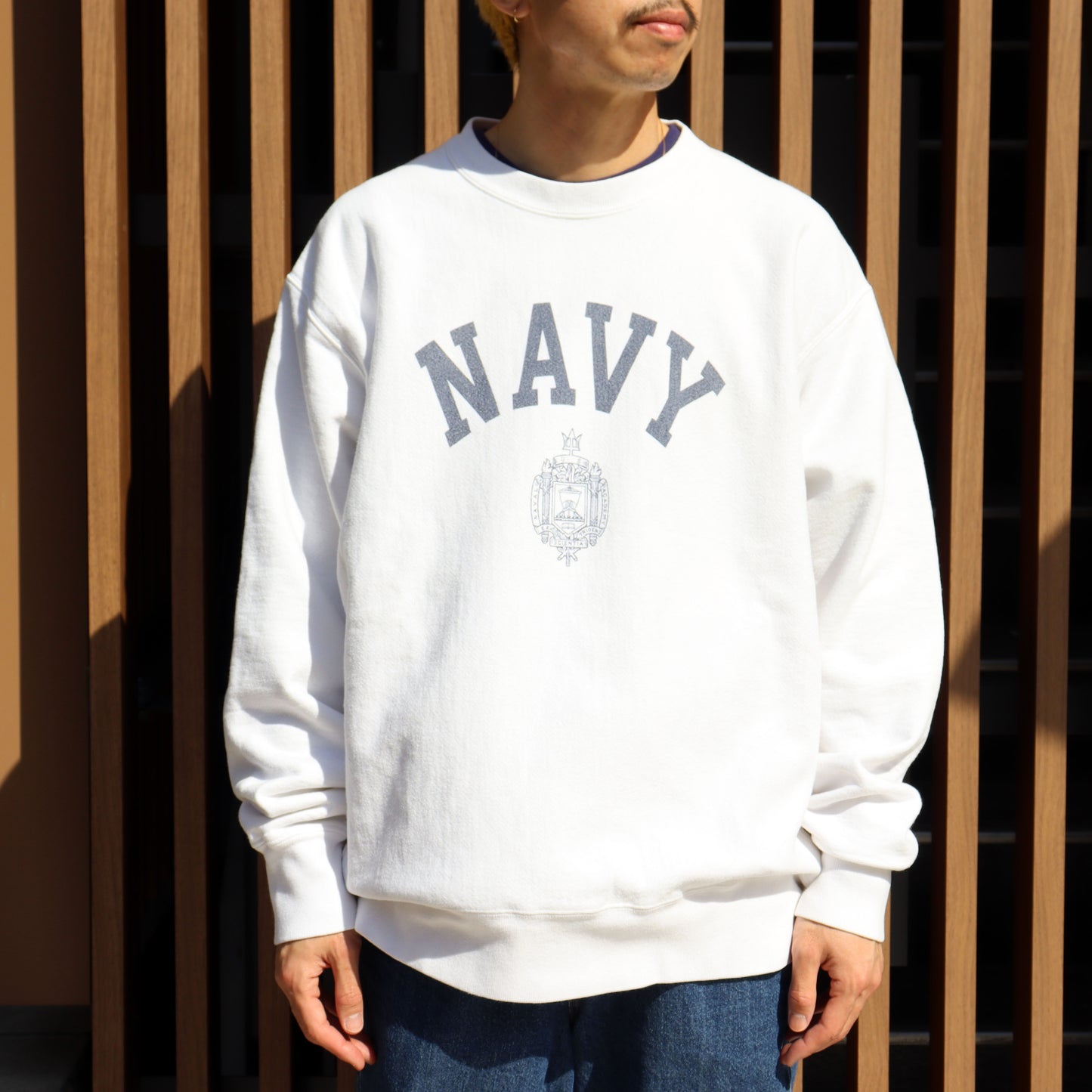 COPYCAT:NAVY L/S SWEATSHIRT - #3 【ダメージあり】