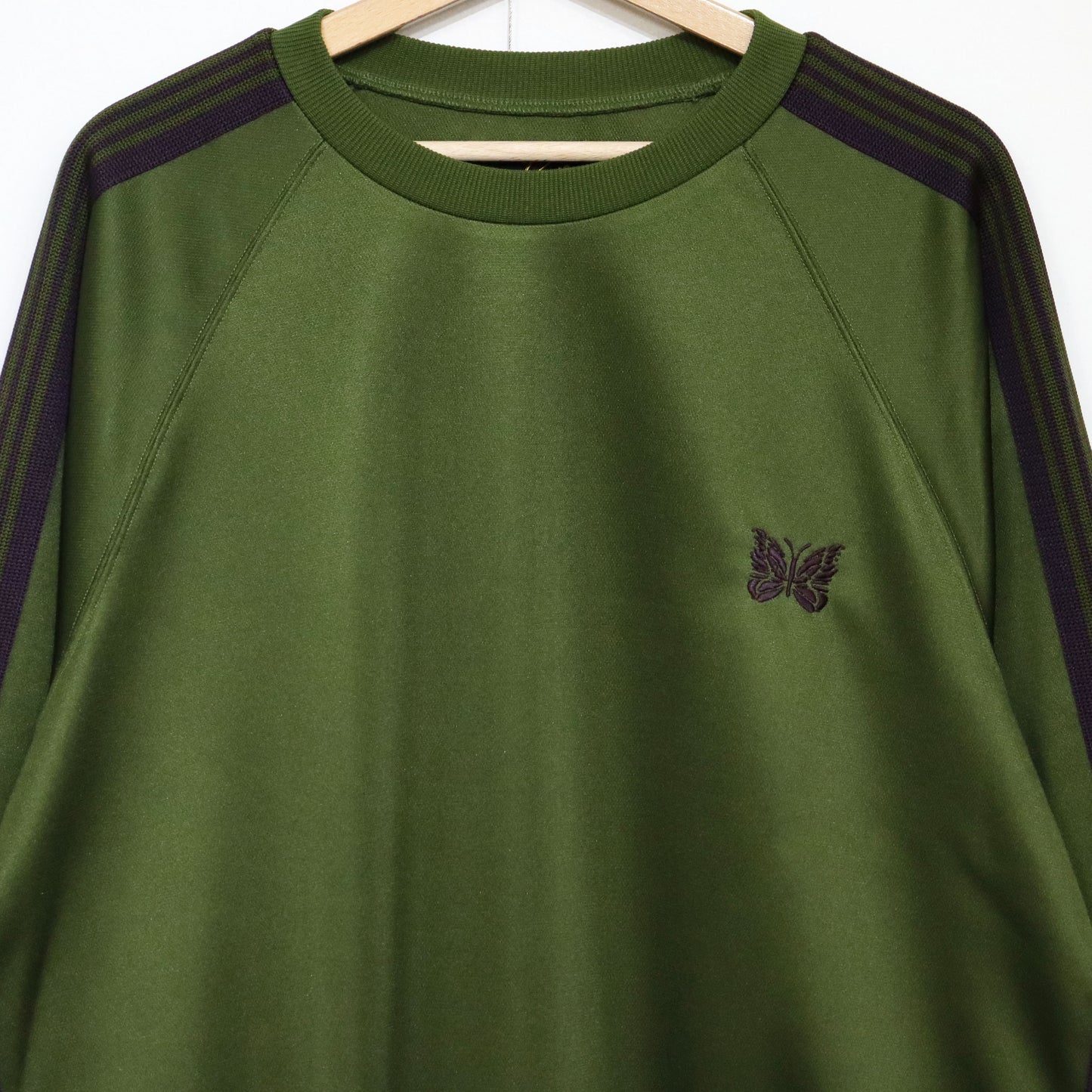 Needles:Track Crew Neck Shirt - Poly Smooth 【Olive】