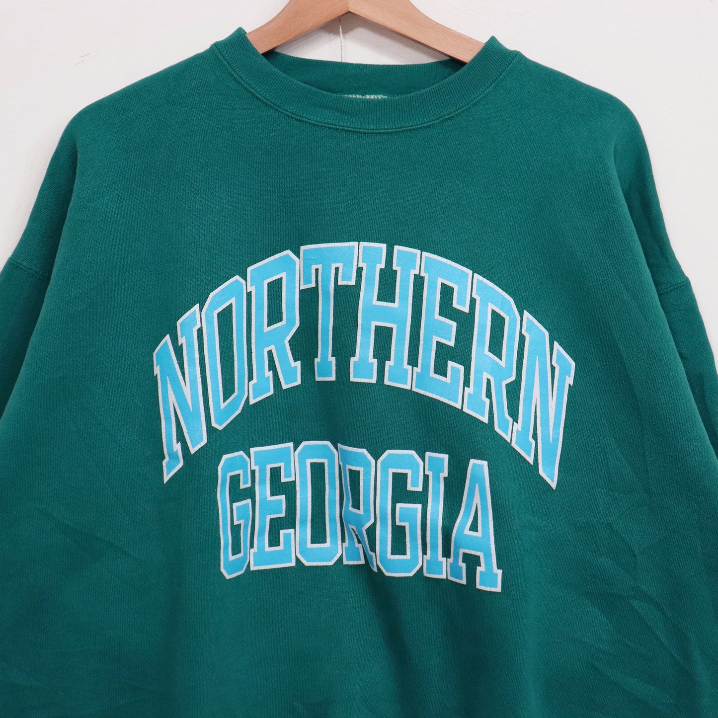COPYCAT : (Tultex)"North Georgia" L/S Sweat - Teal×Lt.Blue