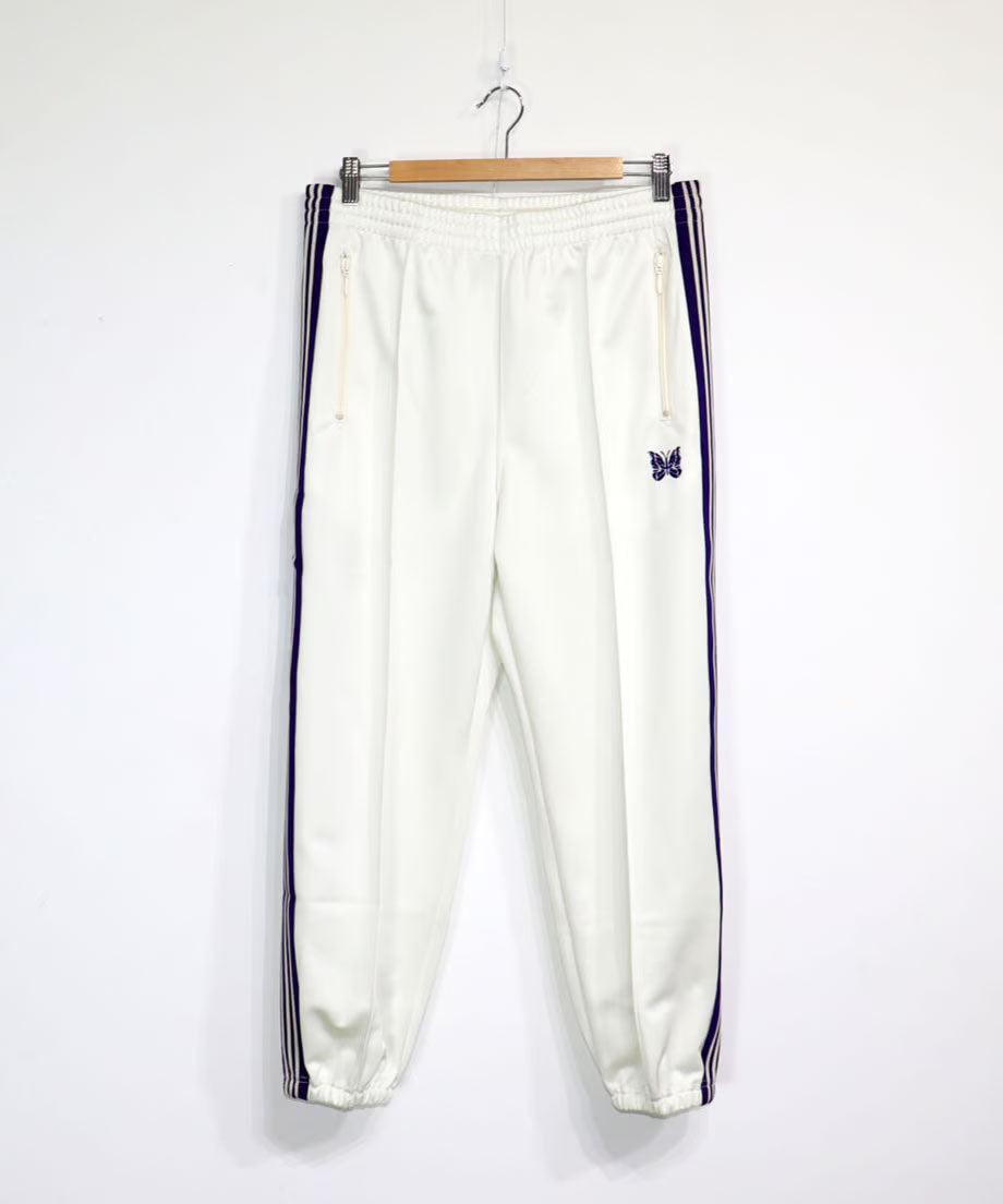 Needles:Zipped Track Pant - Poly Smooth 【White】