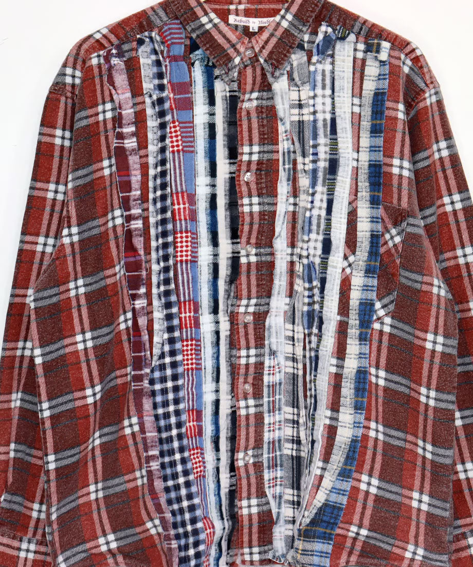 Rebuild by Needles:Ribbon Flannel Shirt - L size #63