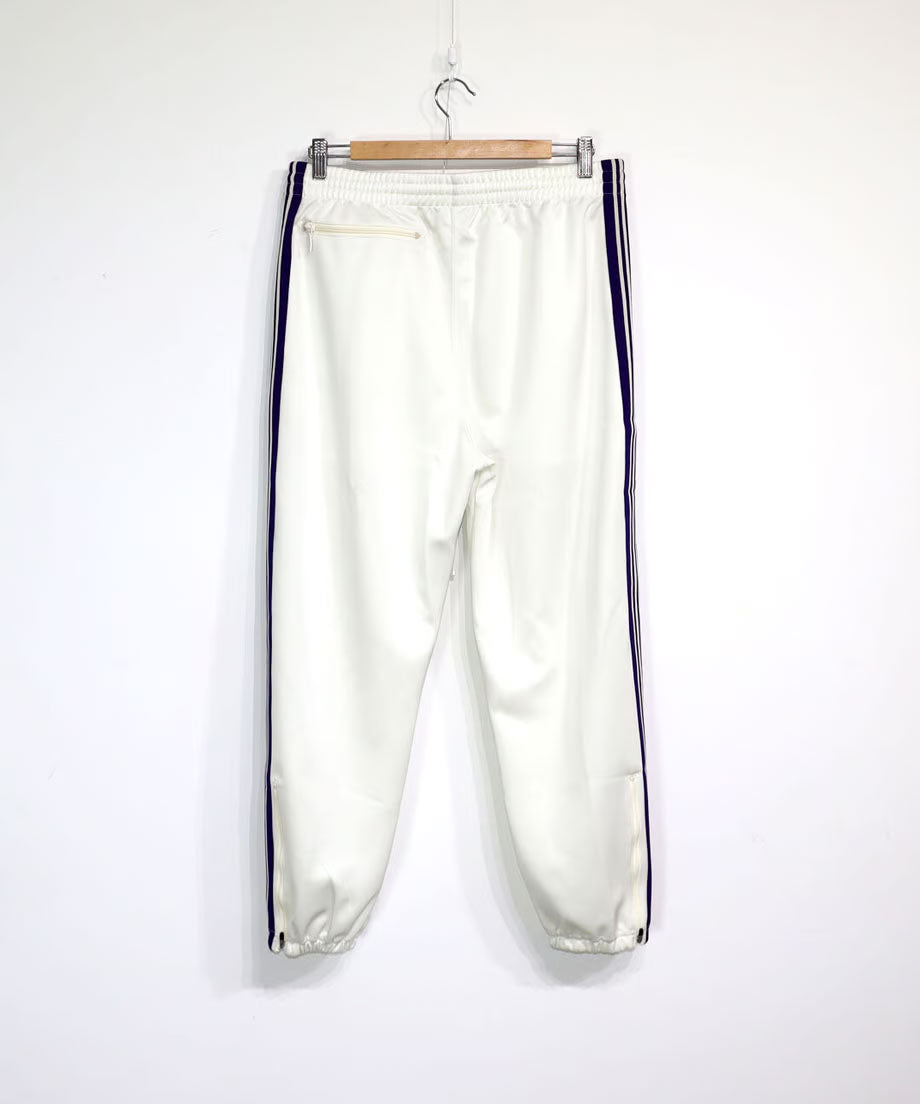 Needles:Zipped Track Pant - Poly Smooth 【White】