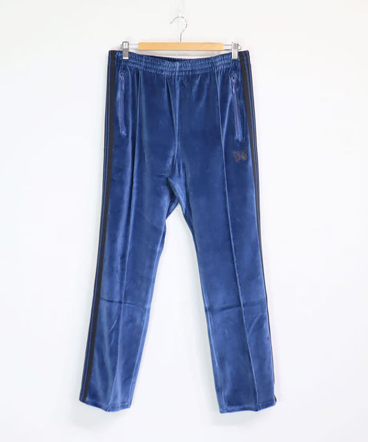 Needles:NARROW TRACK PANT - C/PE VELOUR 【SMOKE BLUE】