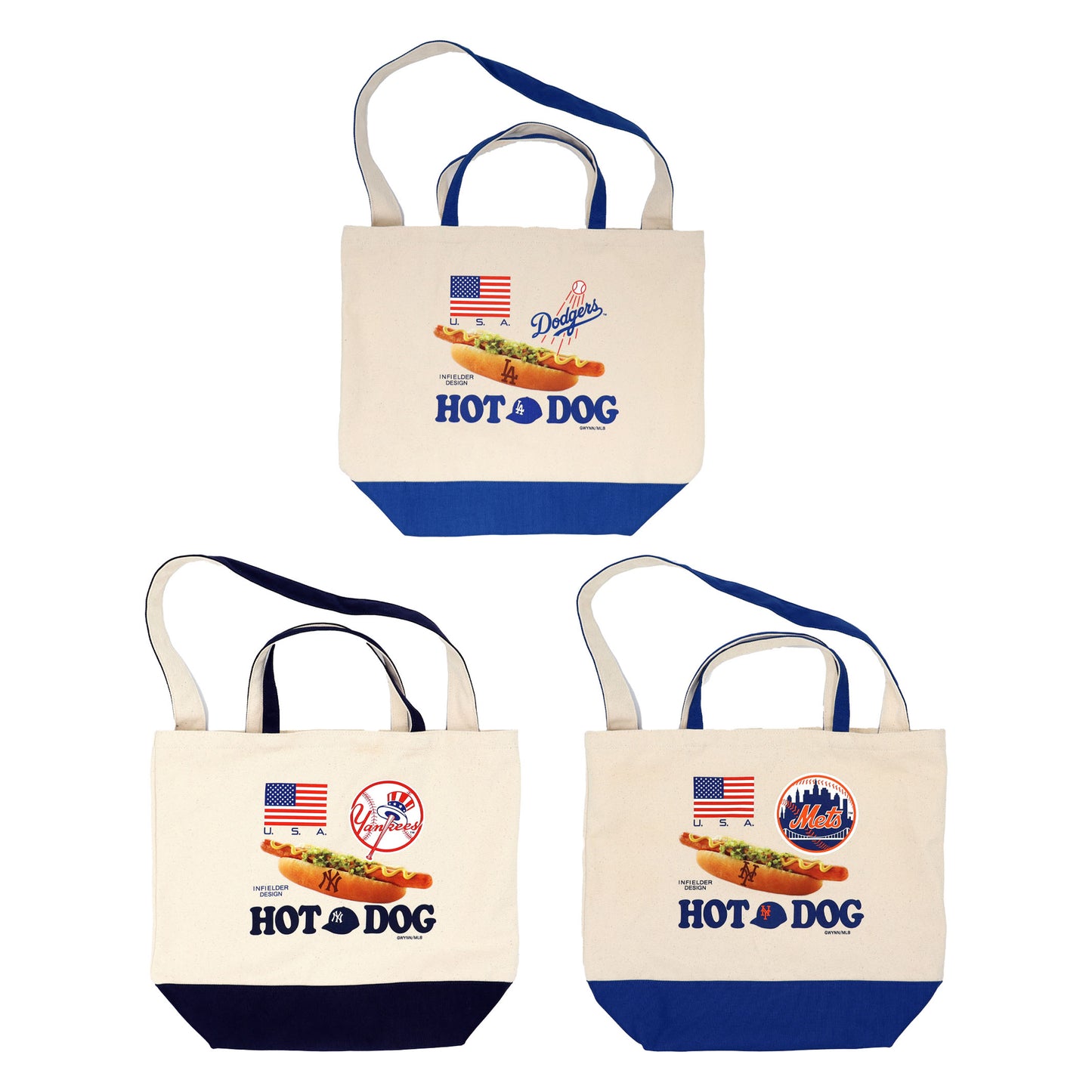 INF×MLB:MLB-258 MLB HOTDOG 2WAY TOTE