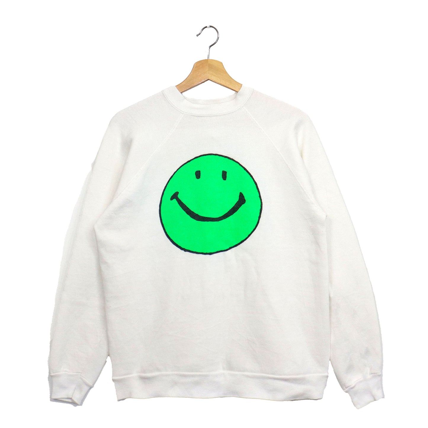COPYCAT : "Smile" L/S Sweat - White×Green