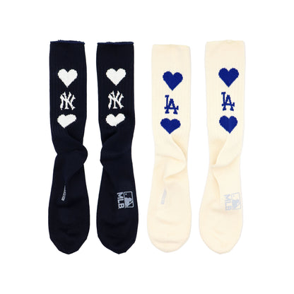 MLB×ROSTER SOX：MLB-304 MLB Heart Jacqard SOCKS