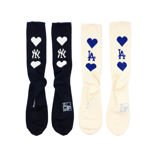 MLB×ROSTER SOX：MLB-304 MLB Heart Jacqard SOCKS