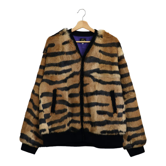 Needles : Rabbit Fur Cardigan - Animal Printed - 【Tiger】
