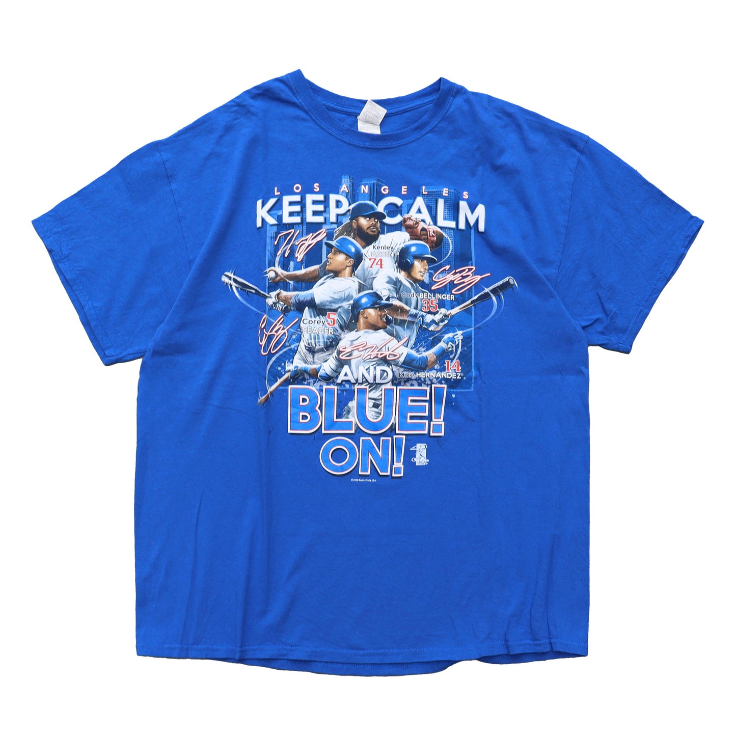 used : Dodgers “KEEP CALM AND BLUE!” Tee
