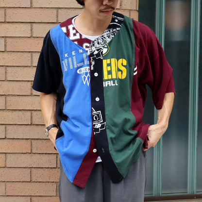 Rebuild by Needles : 4 Cut Wide Baseball Tee - College #1